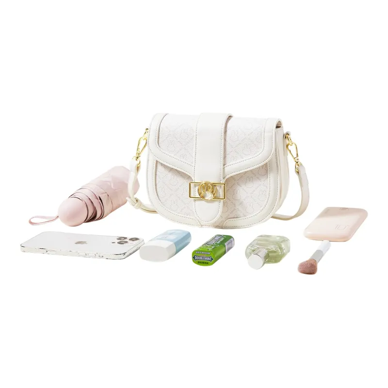 Miffy PU Saddle Bag, Shoulder Bag, Crossbody Bag Regular Women's Ecru/Pink-4
