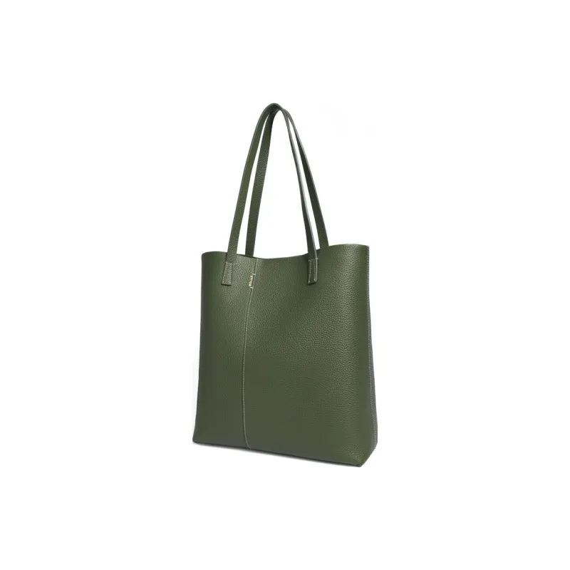 BELLE Grain Cow Leather Twining Bag 12 Pack, Tote Bag, Shopping Bag, Handbag, Shoulder Bag Women's Brown/Gray/Green-13