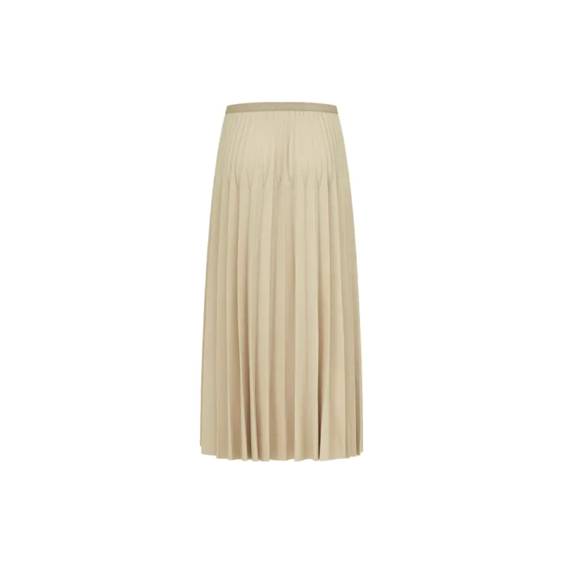 MARVALAS Casual Long Skirts Women's Beige-1