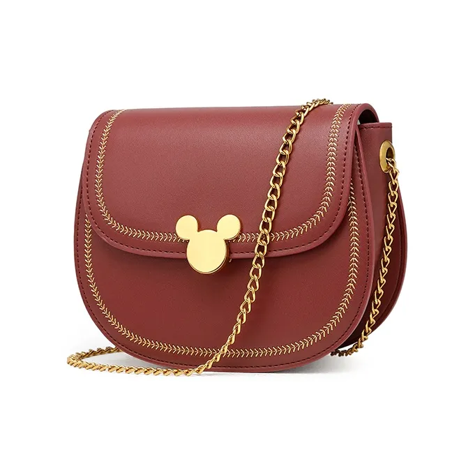 Disney Mickey Series Pu Coin Purse Shoulder Bag Women's Red-2