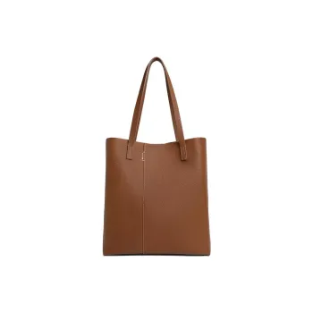 BELLE Grain Cow Leather 12 Pack Tote Bag Shopping Bag Handbag Shoulder Bag Women's Brown/Gray/Green