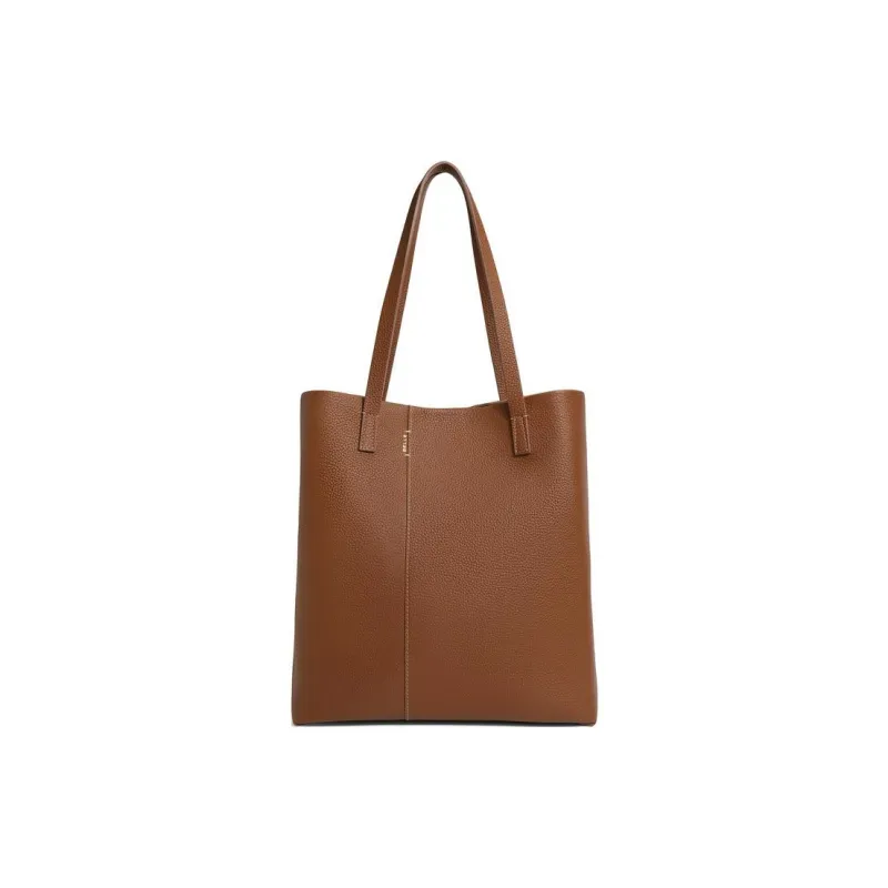 BELLE Grain Cow Leather Twining Bag 12 Pack, Tote Bag, Shopping Bag, Handbag, Shoulder Bag Women's Brown/Gray/Green-0