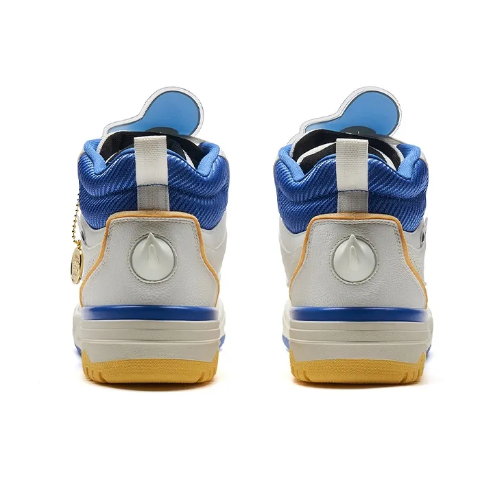 XTEP Cartoon High-Top Skateboard Shoes Men's Sail White/Colorful Blue-2