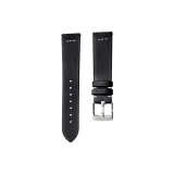 Black Matte Cow Leather-Omega Silver Pin Buckle