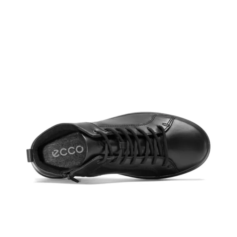 Ecco Soft And Cool Size 7 High Top Skateboard Shoes Men's Black-3