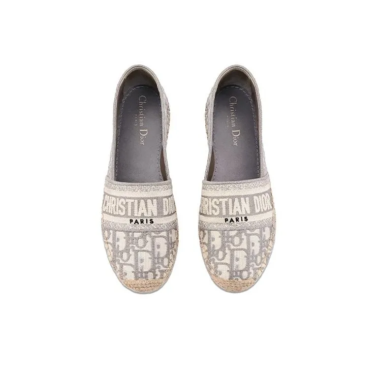 DIOR Granville Espadrilles Women's Gray-4
