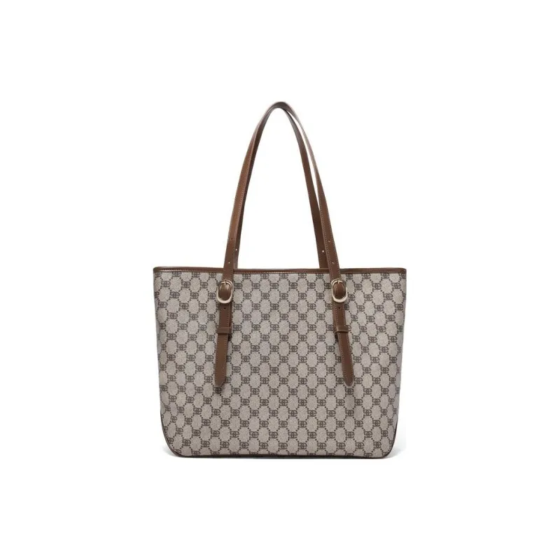 BELLE Artificial Leather Tote Bag Shopping Bag Handbag Shoulder Bag Women's Letter Print-7