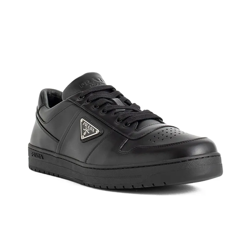 PRADA Wear Resistant Low Top Skateboard Shoes Men's Black-2