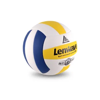 LENWAVE Rubber Size 5 Volleyball Unisex White Blue Yellow
