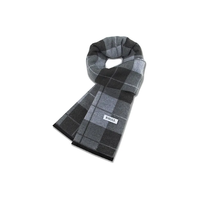 BAGGL Knit Scarves Men's Black, Gray-2