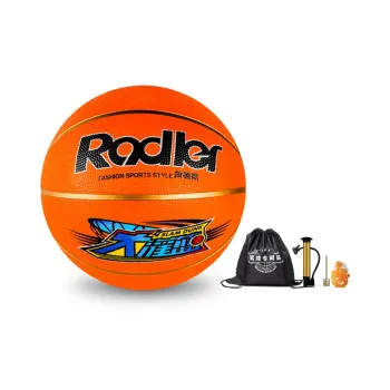 RADLER Rubber Basketball Orange Black Blue Size 7 Ball Match