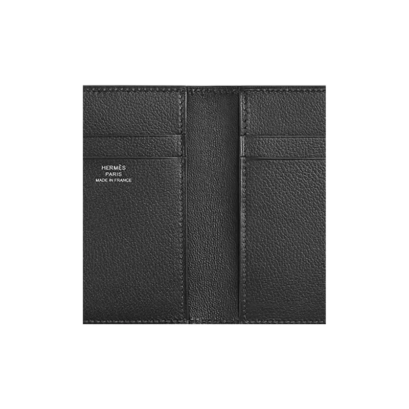 HERMES MC2 Grained Calfskin Coin Purses Card Holders Women's 89 Noir Black-3