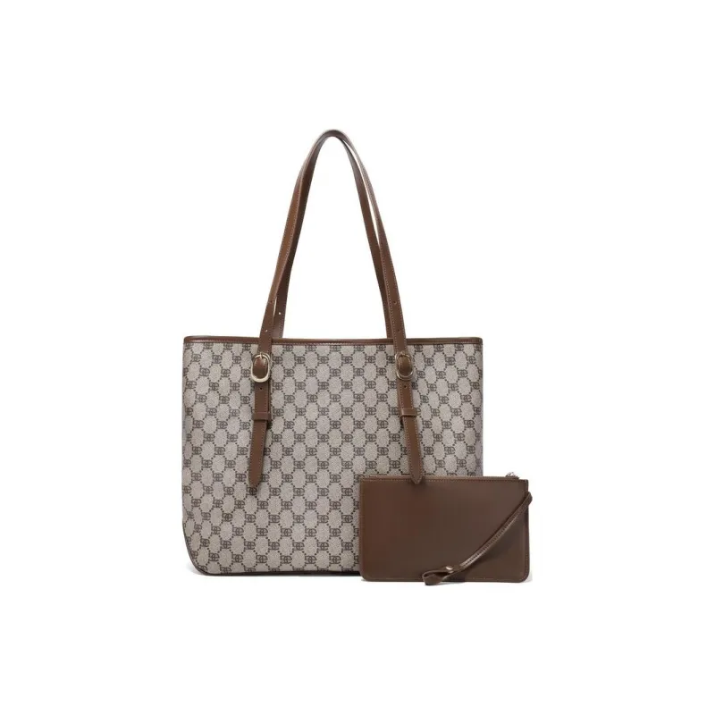 BELLE Artificial Leather Tote Bag Shopping Bag Handbag Shoulder Bag Women's Letter Print-6