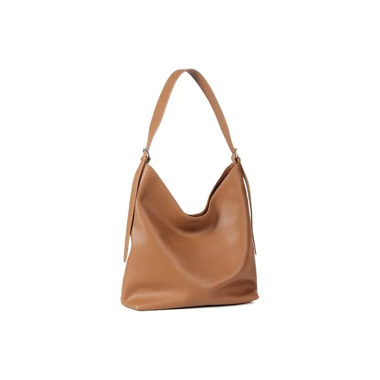 YOCAMU Genuine Leather Tote Bag Shopping Bag Commute Bag Shoulder Bag Large Size Women's Brown-11