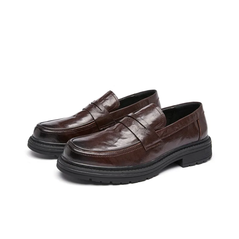 PLO CART Dress Shoes Men Low Top Black/Brown-8