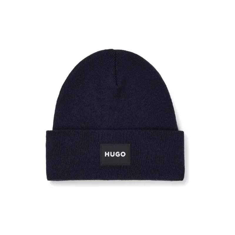 HUGO BOSS Cotton Beanies Men's Black-0