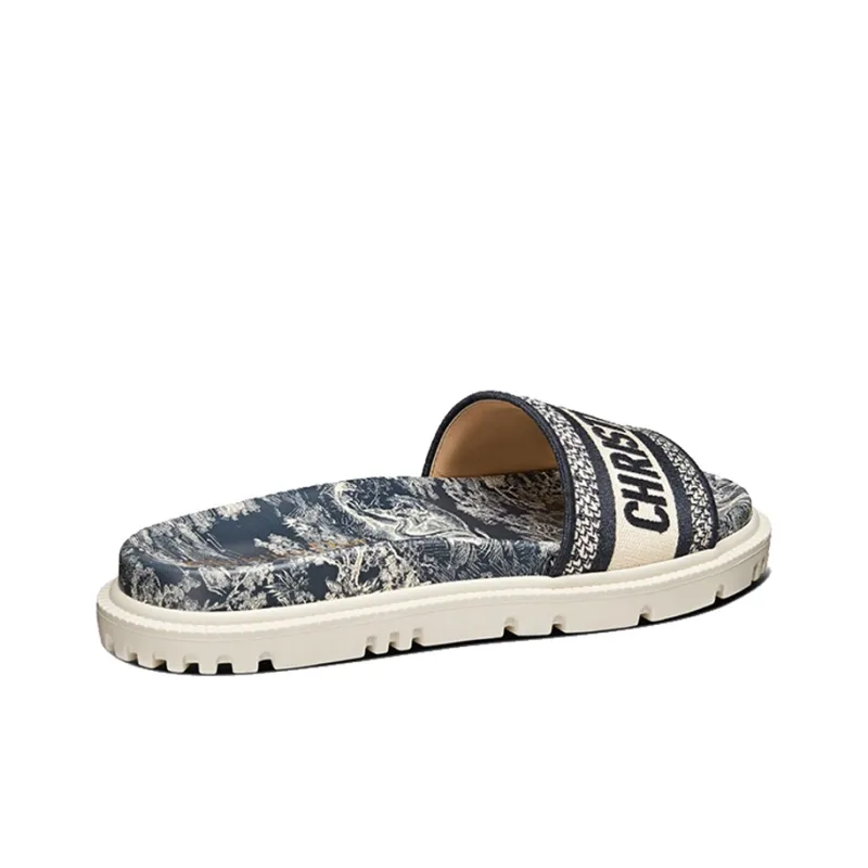 DIOR Dway Slides Deep Blue Women's-3