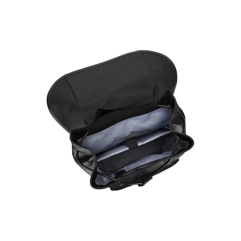 PIERRE CARDIN Waterproof Large Capacity Cow Leather Backpack Tubas Men's Black-4