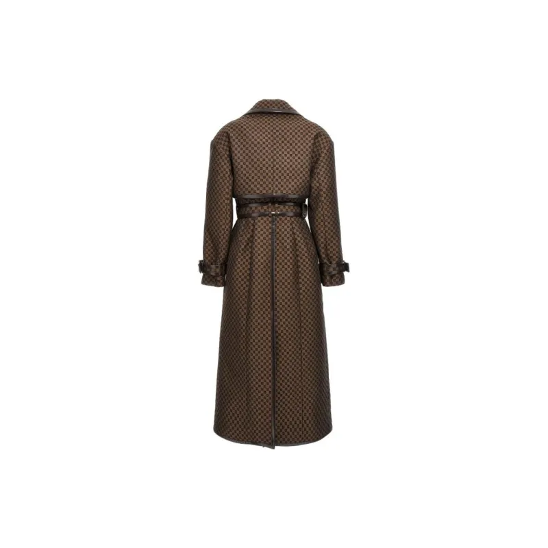 BALMAIN Mini Monogram jacquard Trench Coat-1