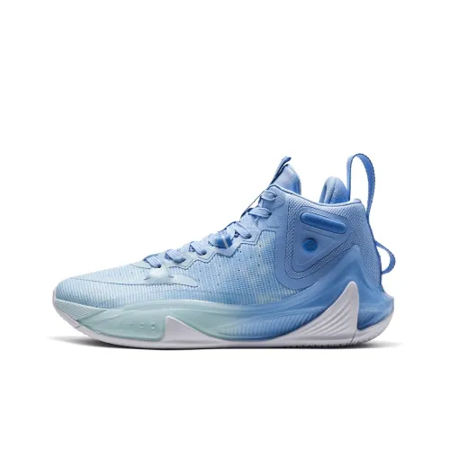 XTEP Flying Shark 2nd Generation Basketball Shoes Men High-Top Misty Blue/Furry Moon Blue