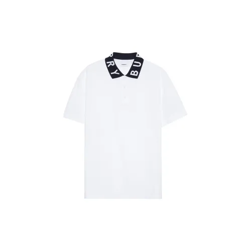 Burberry Ryland Collar Logo Polo White/Black