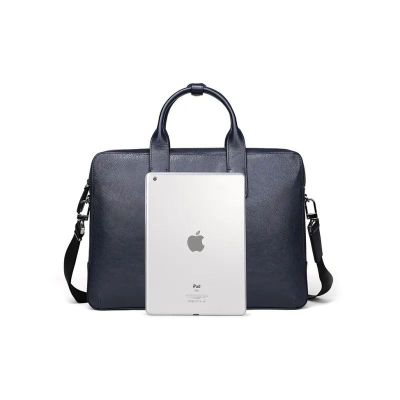 ELLE HOMME Cow Leather Crossbody Bag Regular Unisex Solid Color-16
