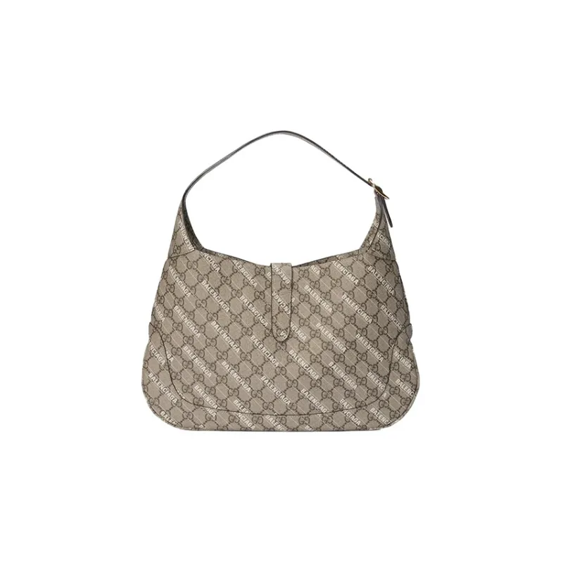 GUCCI Jackie 1961 Leather Crescent Shoulder Bag Shoulder Bag Women's Brown-2