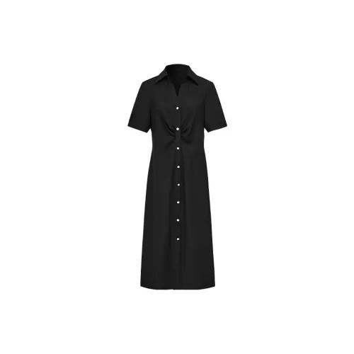 MARVALAS Short-Sleeved Dresses Women's Black 1