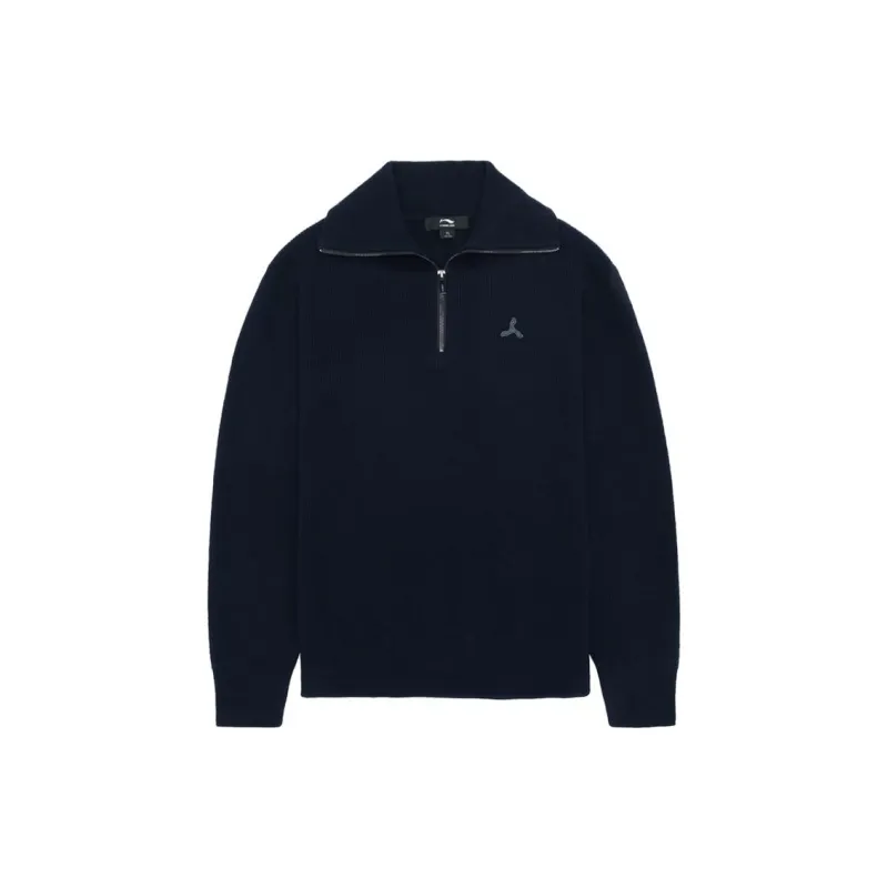 LI NING 1990 Classic Collection Knitwear Men's Deep Mysterious Blue-0