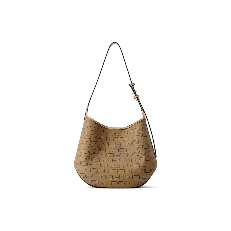FION Canvas Combo Bag Shoulder Bag Tote Bag Shopping Bag Shoulder Bag Women's Multicolor-2