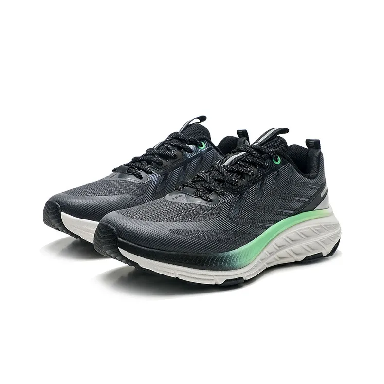 XTEP Kunwu Cushioning Breathable Low Top Running Shoes Men's Gray Black-2