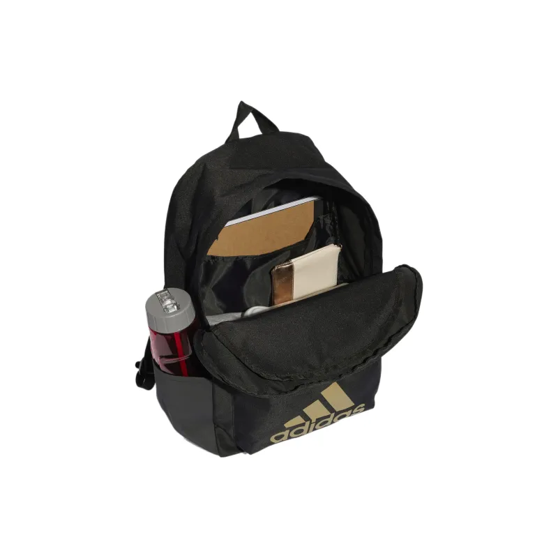Adidas Recycled Polyester Backpack Regular Unisex Black Gold-3