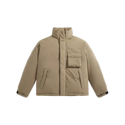 PEACEBIRD MEN Down Jackets Unisex Khaki Wide Fit