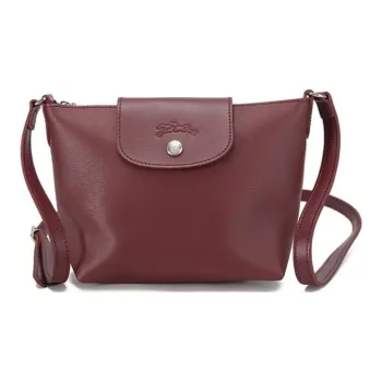 LONGCHAMP Le Pliage City Coated Canvas Dumpling Bag Crossbody Bag Shoulder Bag Women's Plum Color