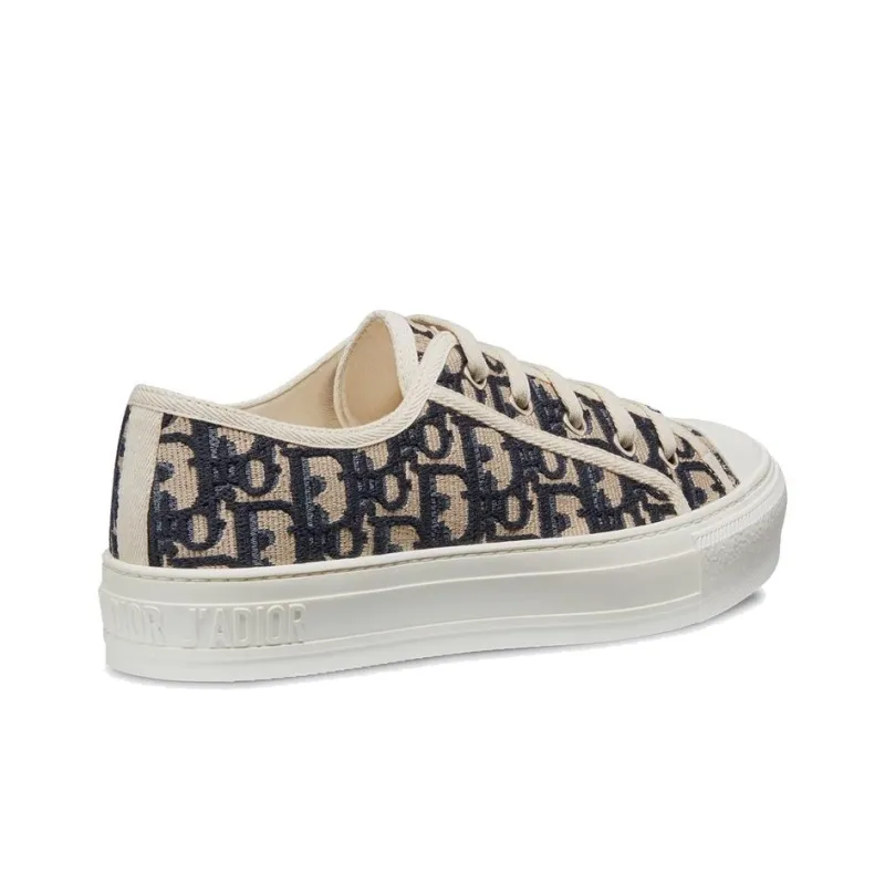 DIOR Walk'N'DIOR Oblique Navy Canvas Women's-3