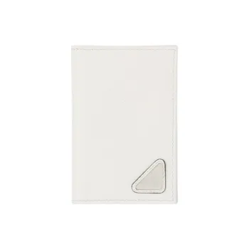 PRADA Saffiano Leather Card Holder Regular Men's White
