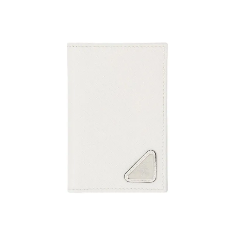 PRADA Saffiano Leather Card Holder Regular Men's White-0