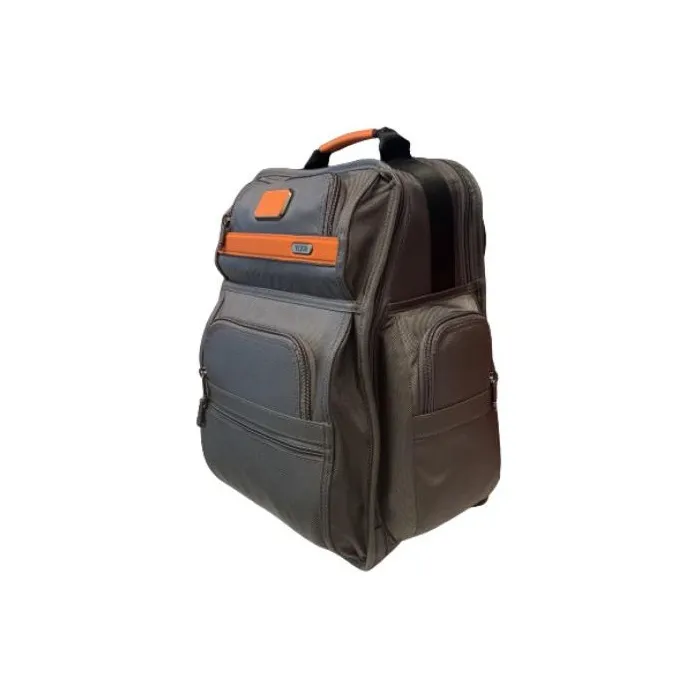 TUMI Nylon With Cow Leather Backpack Regular Men's Silver Gray-1