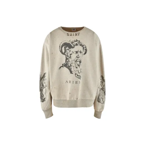 SAINT Mxxxxxx X Aries Co-brand Sweatshirts Unisex White