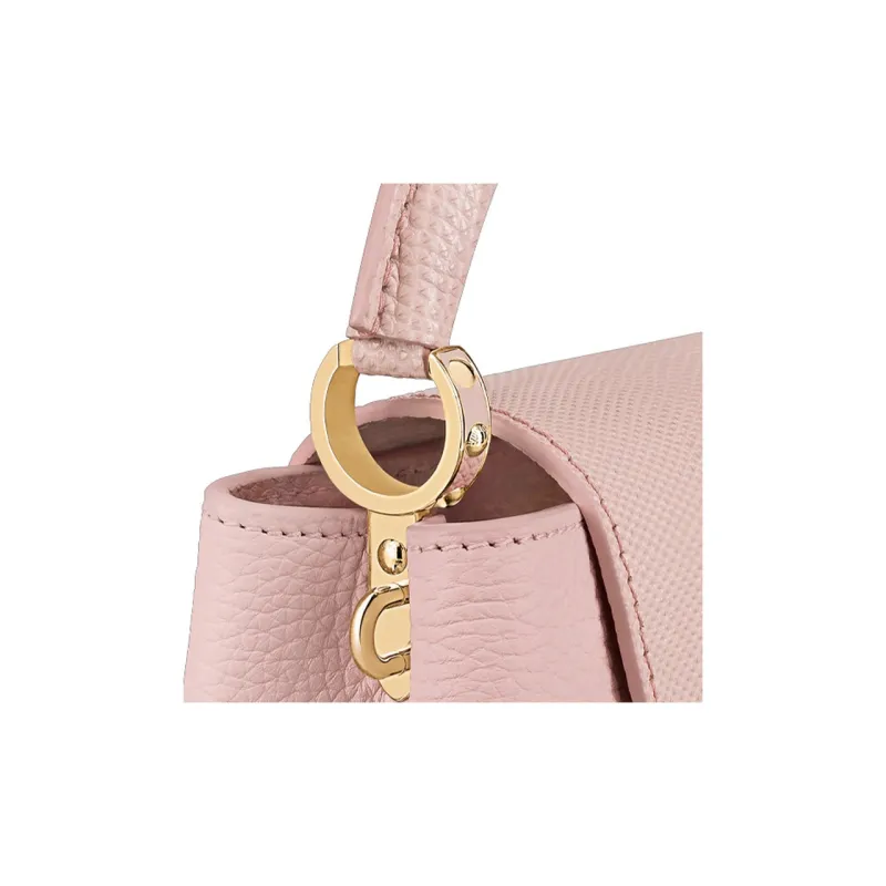 LOUIS VUITTON Capucines Leather Capison Handbag, Shoulder Bag Mini Women's-3