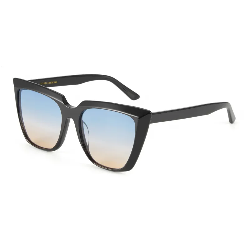 PLASTIC BRAIN Plate Frame Sunglasses Unisex-5