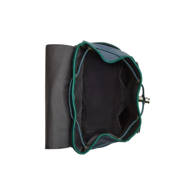 COACH Pebble Texture Leather With Cow Leather And Suede Backpack Tubas Women's Black & Blue-2