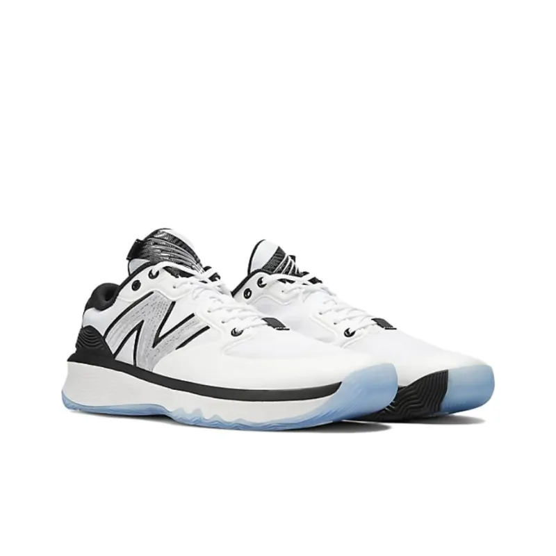 New Balance Hesi Cushioned Wear Resistant Breathable Low Top Vintage Basketball Shoes Men's White Black-2