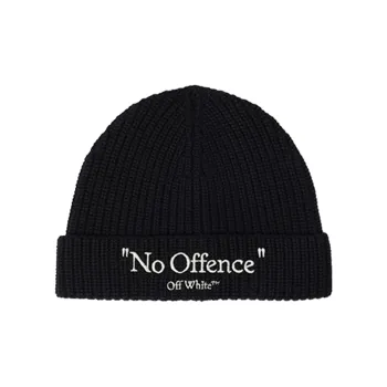 OFF-WHITE No Offence Embroidered Virgin-wool Beanie