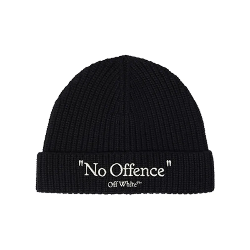 OFF-WHITE No Offence Embroidered Virgin-wool Beanie-0