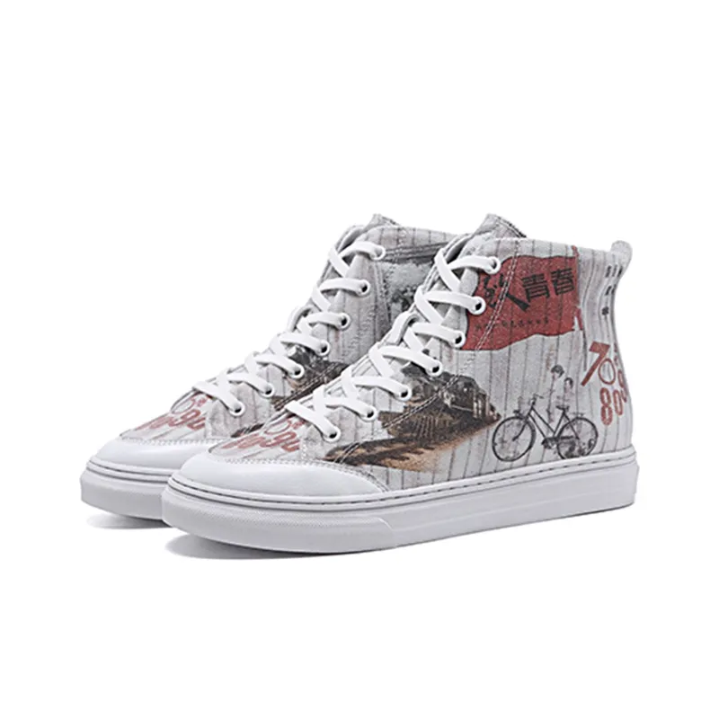 YEDANI High Top Canvas Shoes Women's White-2
