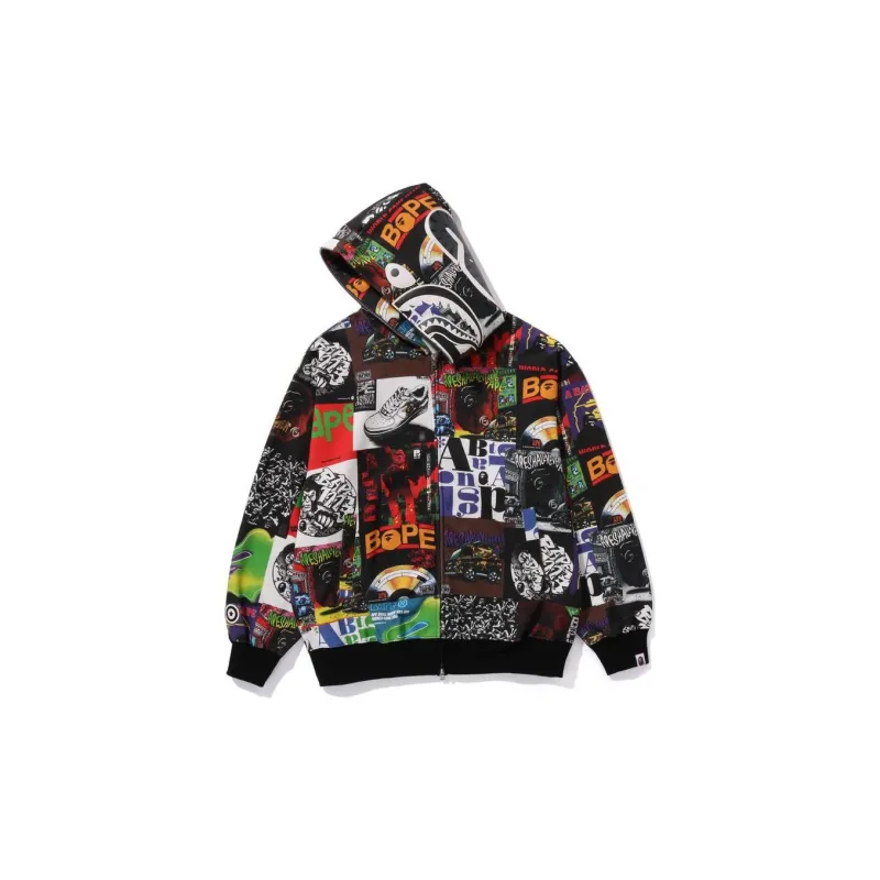 Bape Album Monogram Shark Hoodie-1
