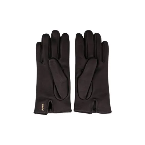 SAINT LAURENT Leather Gloves Women
s Black