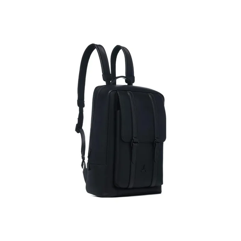LI NING 1990 Artificial Leather Backpack Regular Men's Black-1
