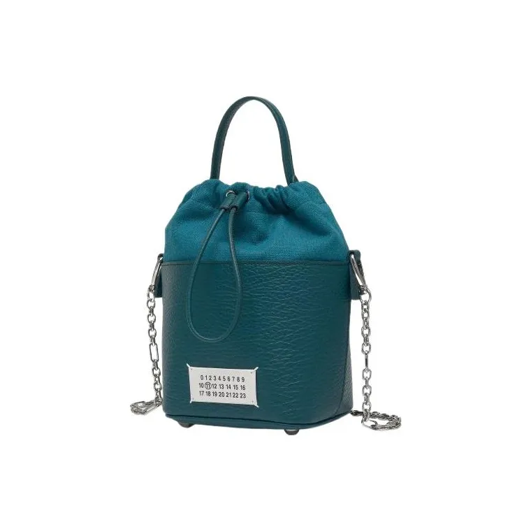 Maison Margiela 5AC Cow Leather Bucket Bag Shoulder Bag, Handbag Trumpets Women's Dark Green-1